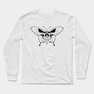 Butterfly Skull With Bullet Tail Long Sleeve T-Shirt